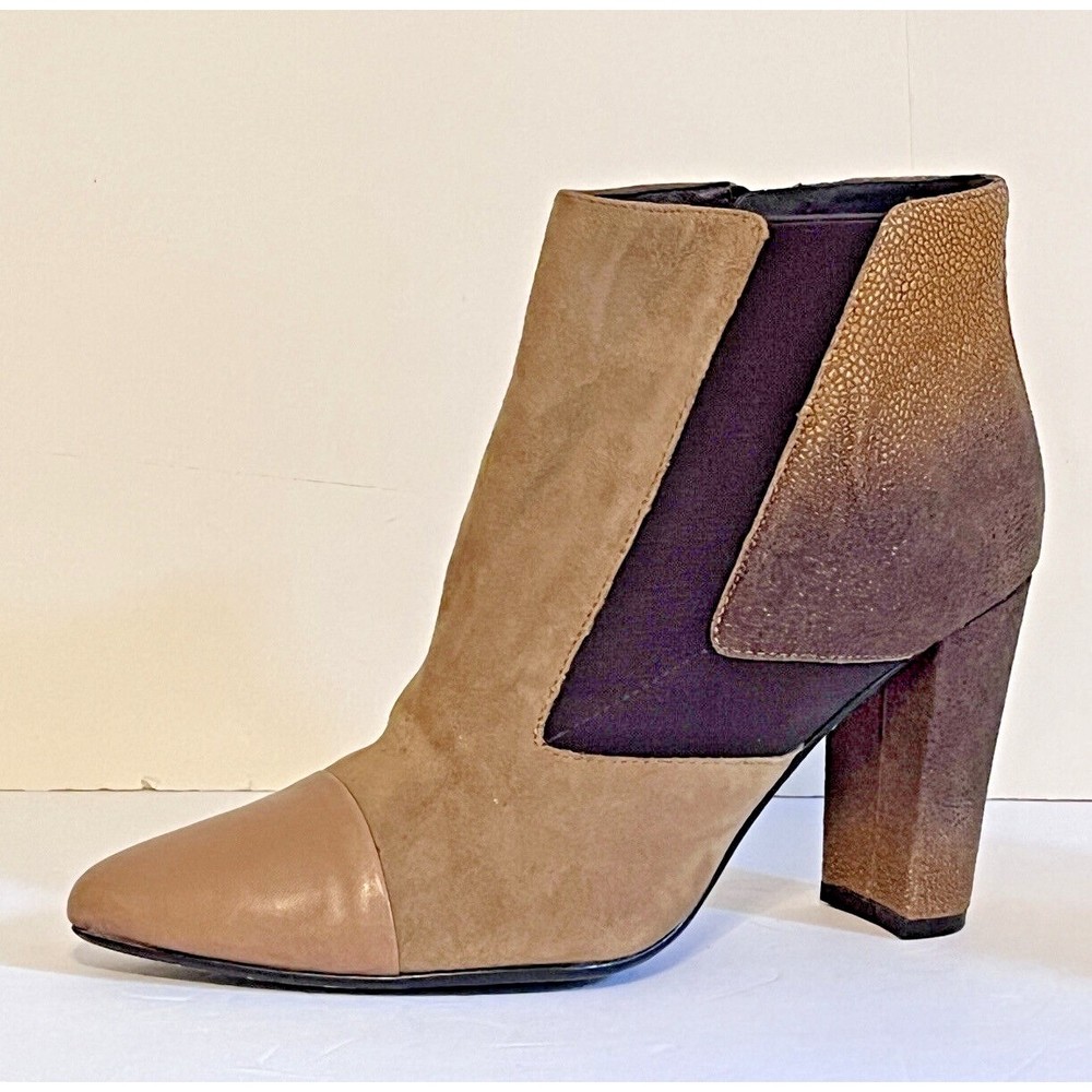 Donald J Pliner Ankle Boot BLIS Suede Leather Ombré Tri-color Brown Booties 8.5